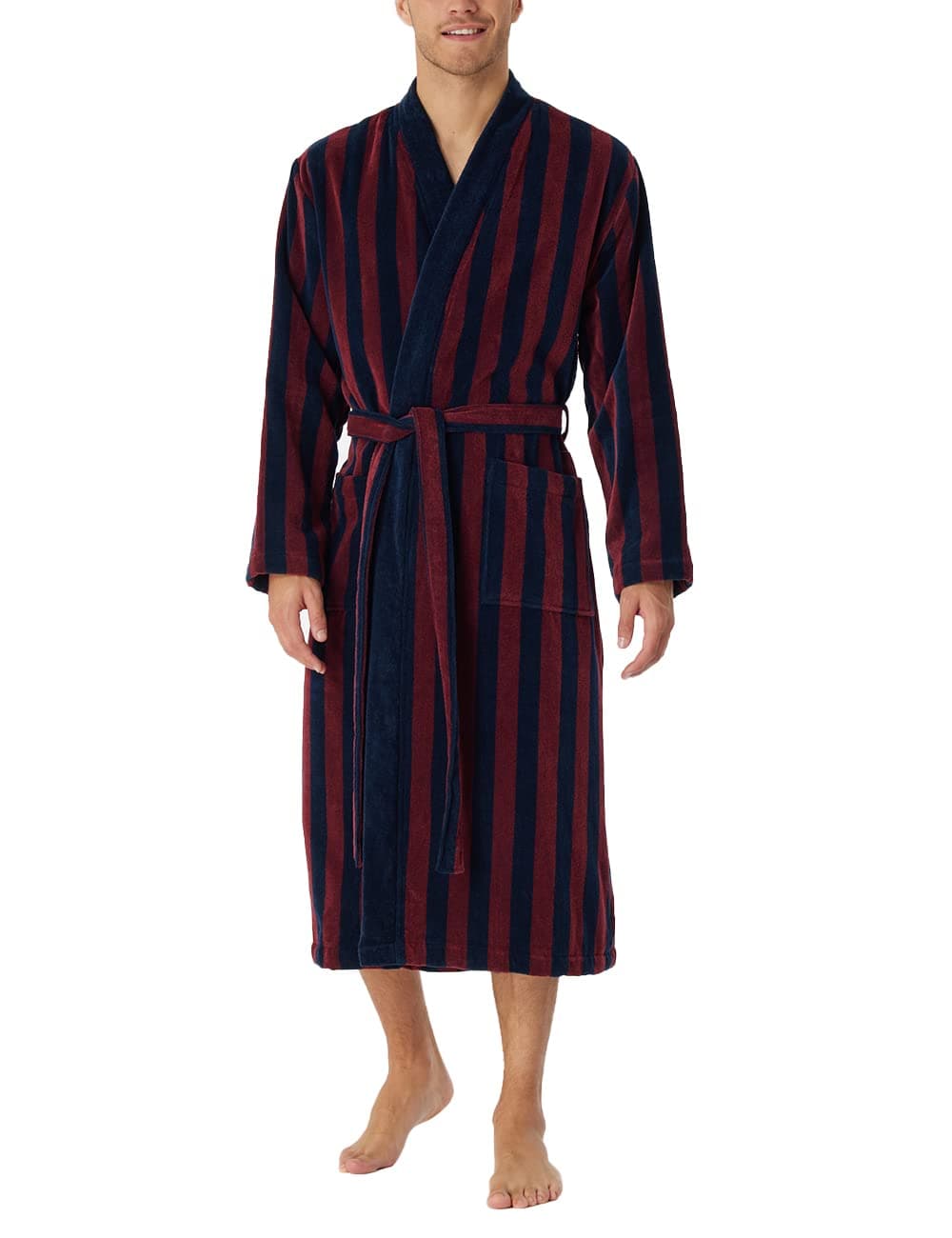 👘 Großer Rabatt! Schiesser Herren Bademantel Soft Velour 125cm Länge