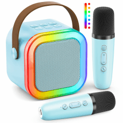 Karaoke Maschine mit 2 Karaoke Mikrofonen für Kinder 🎤