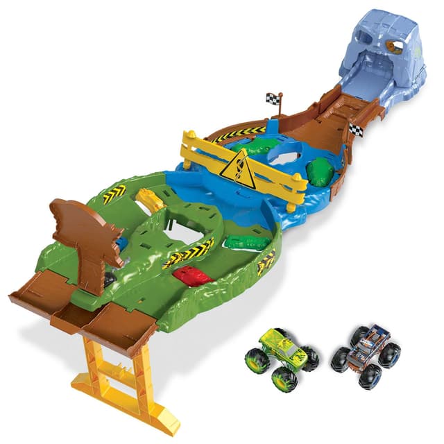 🚗🏁 Hot Wheels HJG32 - Monster Trucks Rennstrecke Spielset 🏁🚗