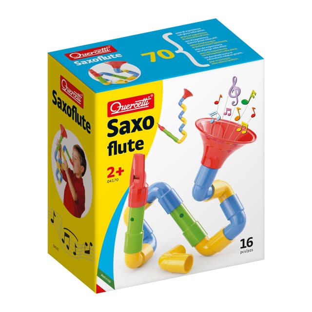 🎶 Quercetti Q4170 Saxoflute, Wind & Brass Konstruktionsset 🎺🎷 Spielzeug Musikinstrument für Kinder
