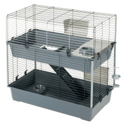 🐰🏠 Ferplast Kaninchenkäfig Doppelstockigkäfig für Kaninchen Rabbit 100 Double