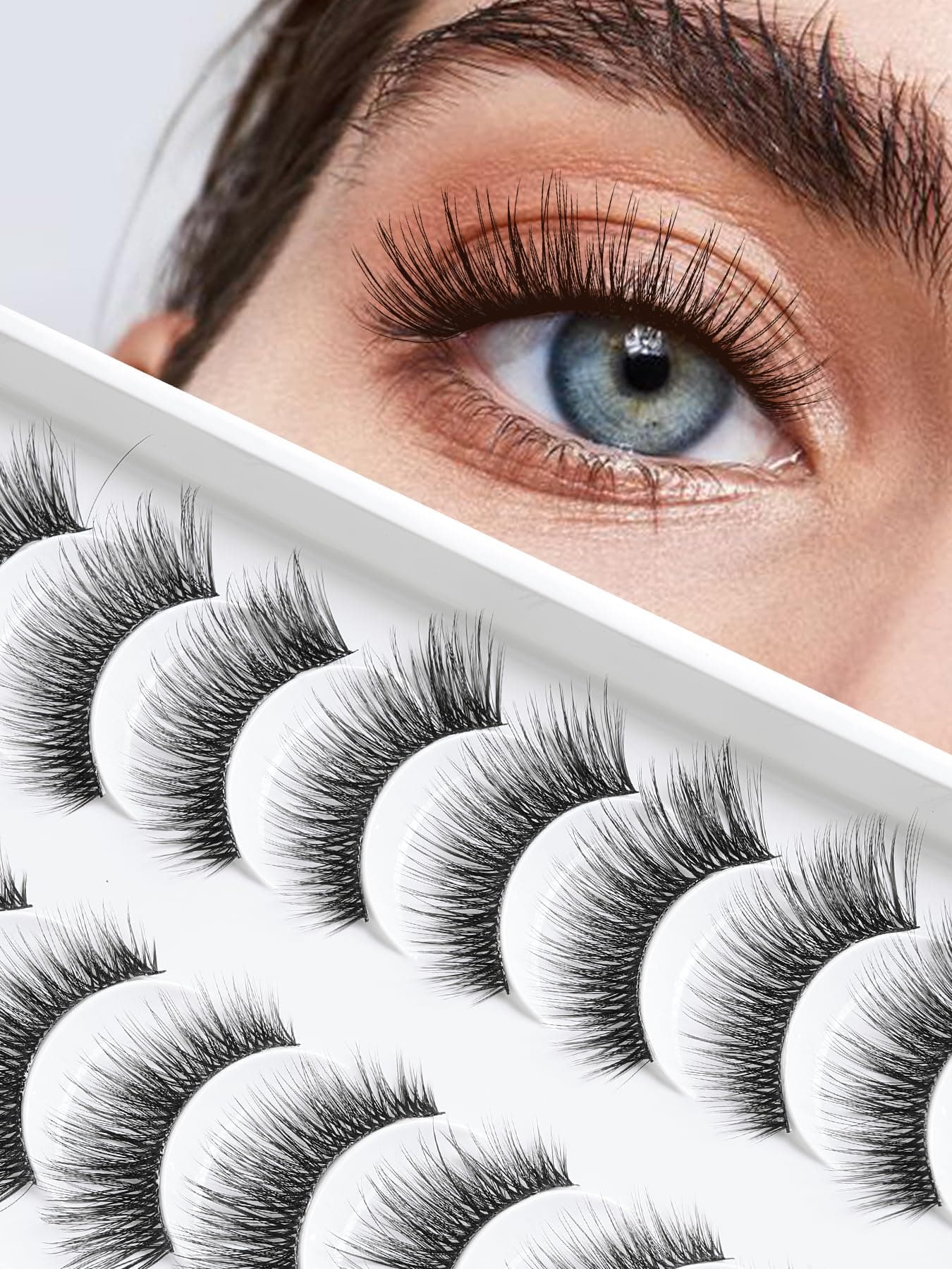 🌟 Angebot: Falsche Wimpern Lashes Cat Eye 15mm - 10 Paar Siligli S10 Chic Cat 5-15MM