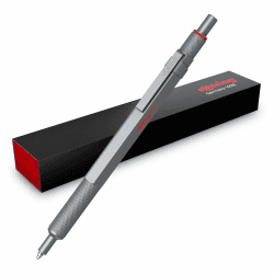 rOtring 600 Gelschreiber | 0,55 mm | Schwarze Tinte | Silberfarbenes Schreibgerät 🖊️