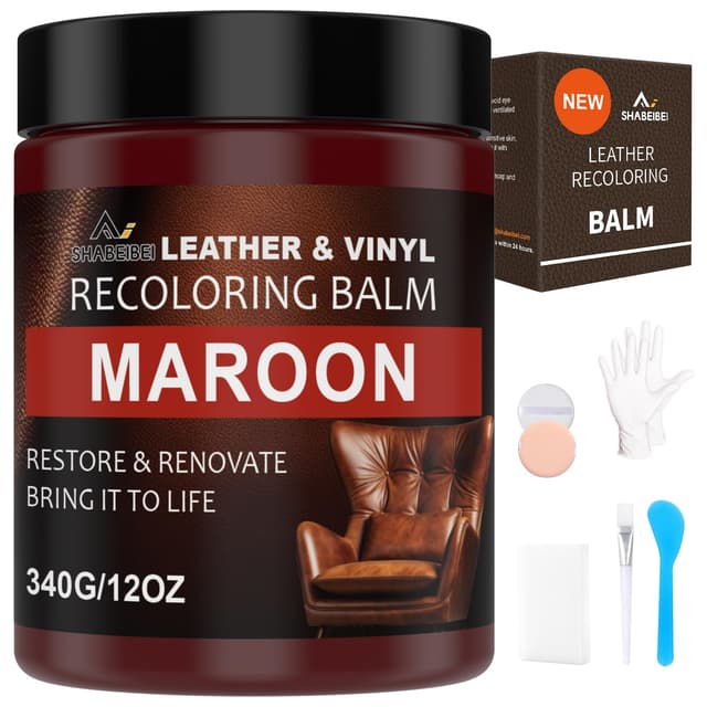 👜 SHABEIBEI 340g Lederpflege Auto,Leder Reparatur Set,Flüssigleder,Kunstleder Reparaturset - Kastanienbraun 👠