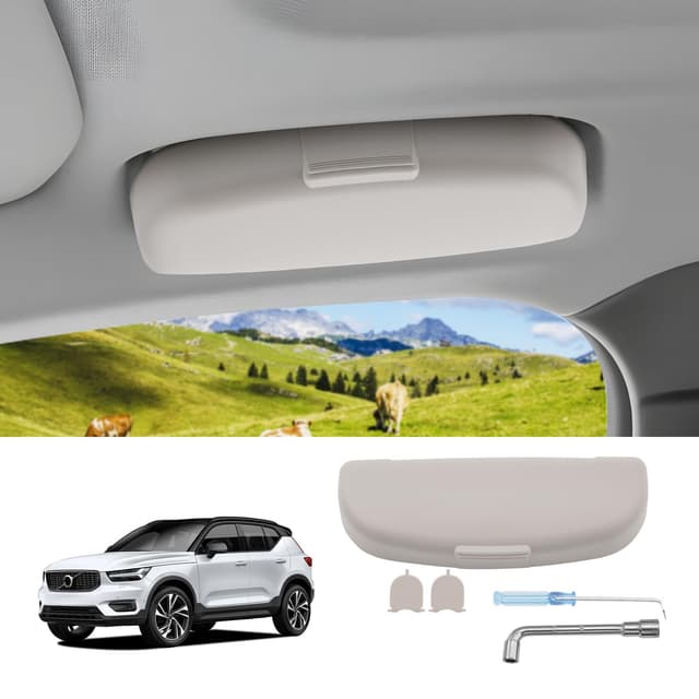🕶️ LUWU Sonnenbrillenhalter Box für Volv0 XC60 S60 V60 XC90 V90 S90 XC40 C40 2018-2024 Brillenaufbewahrungskoffer Volv0 M7 M8 Sonnenbrillen-Organizer