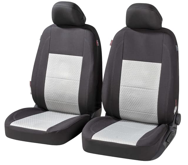 Walser Premium Autositzbezüge Avignon mit Reißverschluss Schwarz/Silber 😎🚗