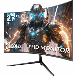 CRUA Curved Gaming Monitor 27 Zoll 100Hz - Lebendige Farben und klares Design! 🎮