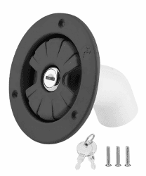 🚍 Flaconi Wassertankdeckel Wohnmobil | Tankdeckel Wassertank | Tankdeckelverschluss mit 2 Schlüssel | Wohnmobil-Wassereinspritzanschluss (Schwarz)