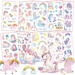 Einhorn Tattoos Mädchen - Wasserdichte Kindertattoos Aufkleber 🦄 Angebot bei HelloDeals