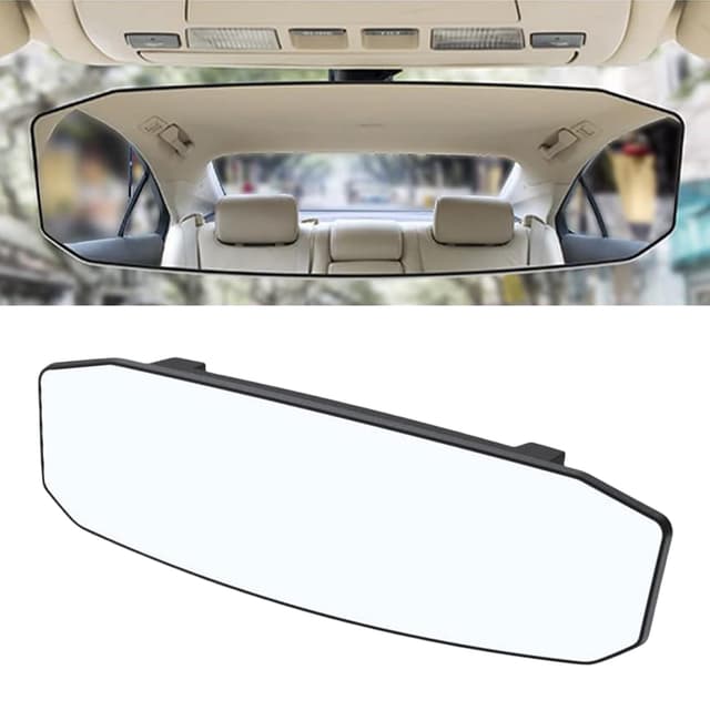 🚗 Flaconi Auto Spiegel | Weitwinkel | Universelle Passform | Innenspiegel Auto (29.9x9cm) 🌟