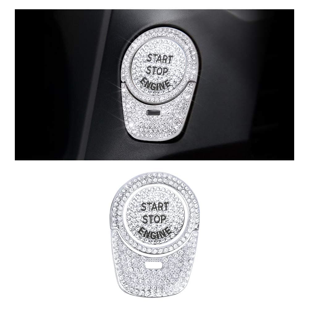 🚗 BLINGOOSE für BMW Bling Zubehör - Sparkle Start Stop Engine Button Aufkleber