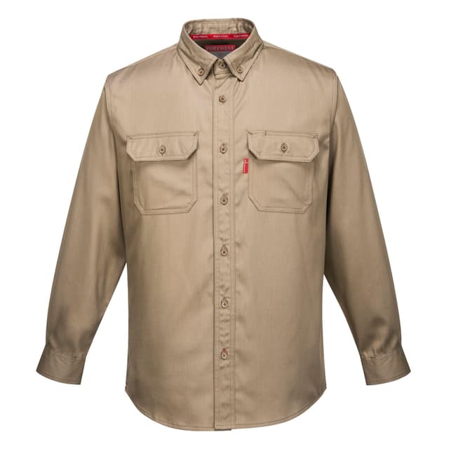 Sonderangebot: Portwest Bizflame 88/12 Hemd in Khaki, Größe M 💥