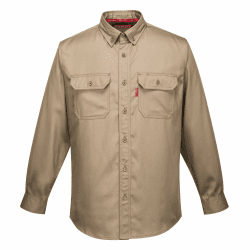 Sonderangebot: Portwest Bizflame 88/12 Hemd in Khaki, Größe M 💥