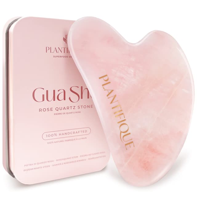Plantifique Rosenquarz Gua Sha Stein - Guasha Gesichtsmassage 🌸