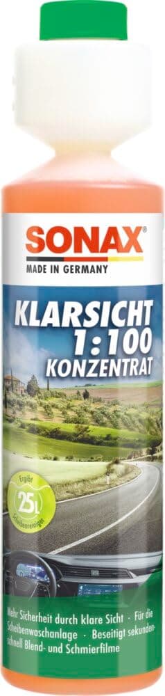 🚗 SONAX KlarSicht 1:100 Konzentrat (250 ml) 🌟 Sommerbetrieb Reinigungszusatz