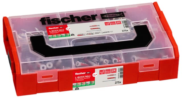 fischer L-Boxx Mini DuoPower und DuoSeal, 275-teiliges Dübel- und Schraubenset 🔩🧰