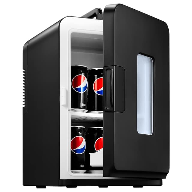 NORTHCLAN Mini Kühlschrank für Zimmer 15L 🌟 Tragbarer Kühl- und Heizkühlschrank 🌡️ Perfekt für Getränke, Kosmetik, Snacks