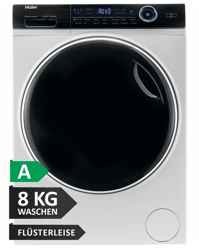 Haier I-PRO SERIE 7 HW80-B14979 I Frontlader Waschmaschine 8kg 🌟 A-Effizienz 🌟 1.400 U/Min. & leiser Direktantrieb