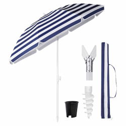 🌞🏖️ Sekey 160 cm Sonnenschirm Balkon mit Bodenhülse & Schutzhülle