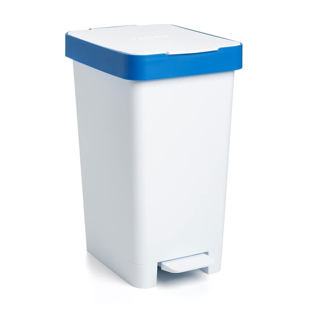 TATAY Smart 25L Mülleimer mit Pedal | Recyclingbehälter | 🌿 Kompaktes und funktionales Design 🏡 | Für Innen und Außen | Für 30L Beutel | BPA-freier recycelter Kunststoff | 26x36x47cm Weiß, Papier 5