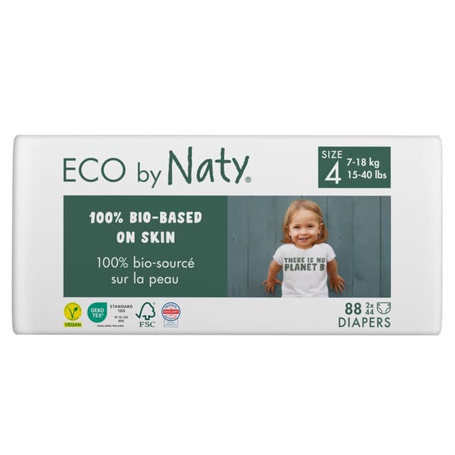 🌿 Eco by Naty Baby Öko Windeln - Premium-Bio Windeln aus pflanzenbasierten Materialien 👶🌱
