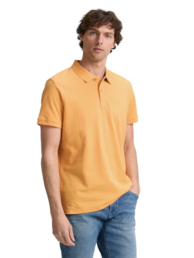 👕 TOM TAILOR Herren Basic Piqué Poloshirt L 37103 - Peachy Orange 👕