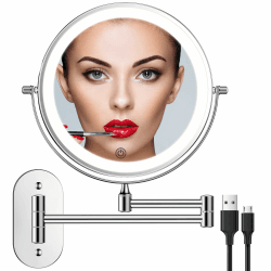 FUNTOUCH Wiederaufladbar Kosmetikspiegel mit LED Beleuchtung - Angebot! Angebot bei HelloDeals