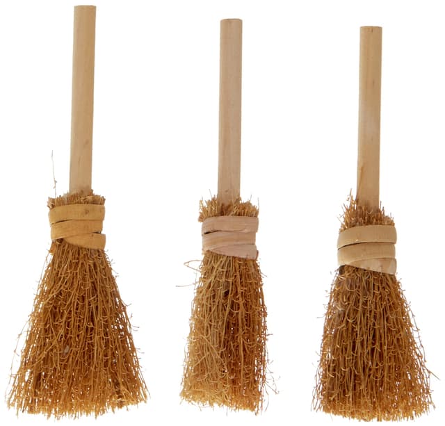 🧹 RAYHER HOBBY Rayher 8881500 Deko-Besen, 9,5 cm, SB-Btl. 3 Stück - Angebot!