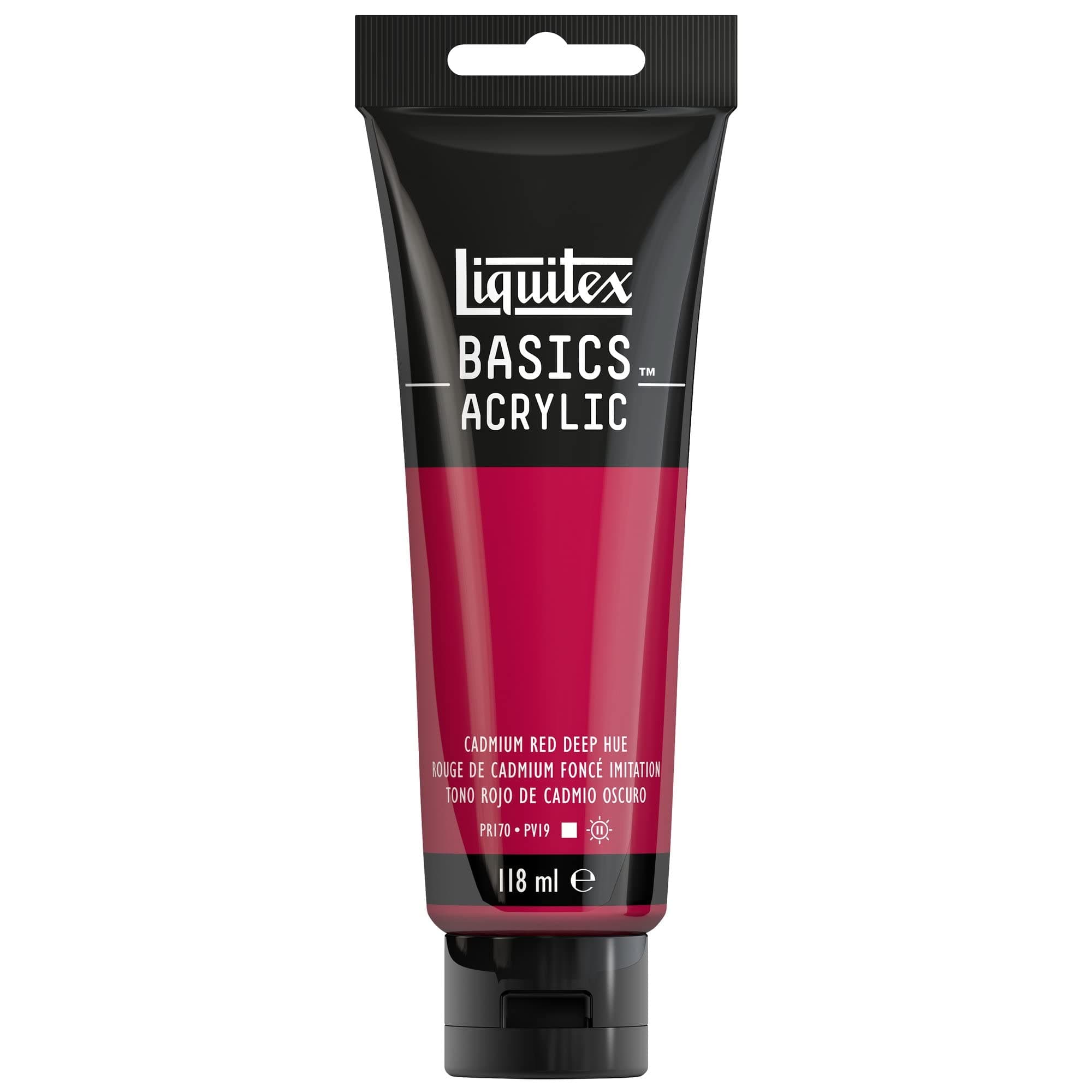 🎨 Liquitex 8870023 Basics - Kadmiumrot Dunkel Farbton Acrylfarben - 118 ml