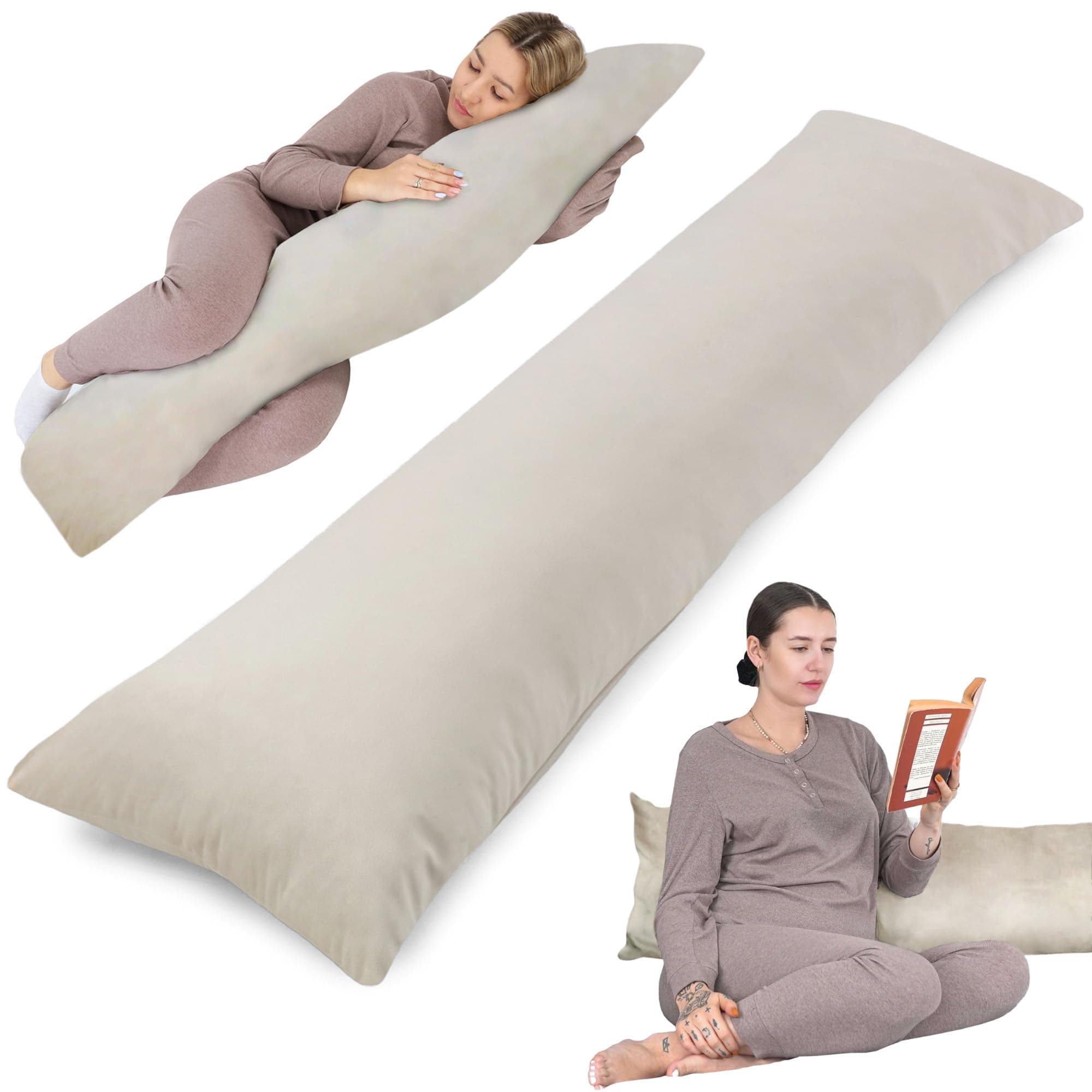 Angebot: Totsy Baby Seitenschläferkissen mit Bezug Velvet 40 x 145 cm 🛏️🎁