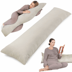 Angebot: Totsy Baby Seitenschläferkissen mit Bezug Velvet 40 x 145 cm 🛏️🎁