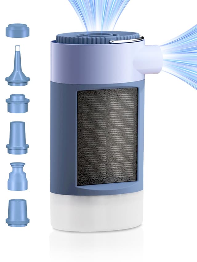 K Kasonic Elektrische Luftpumpe mit Campingleuchte Blau 🏕️