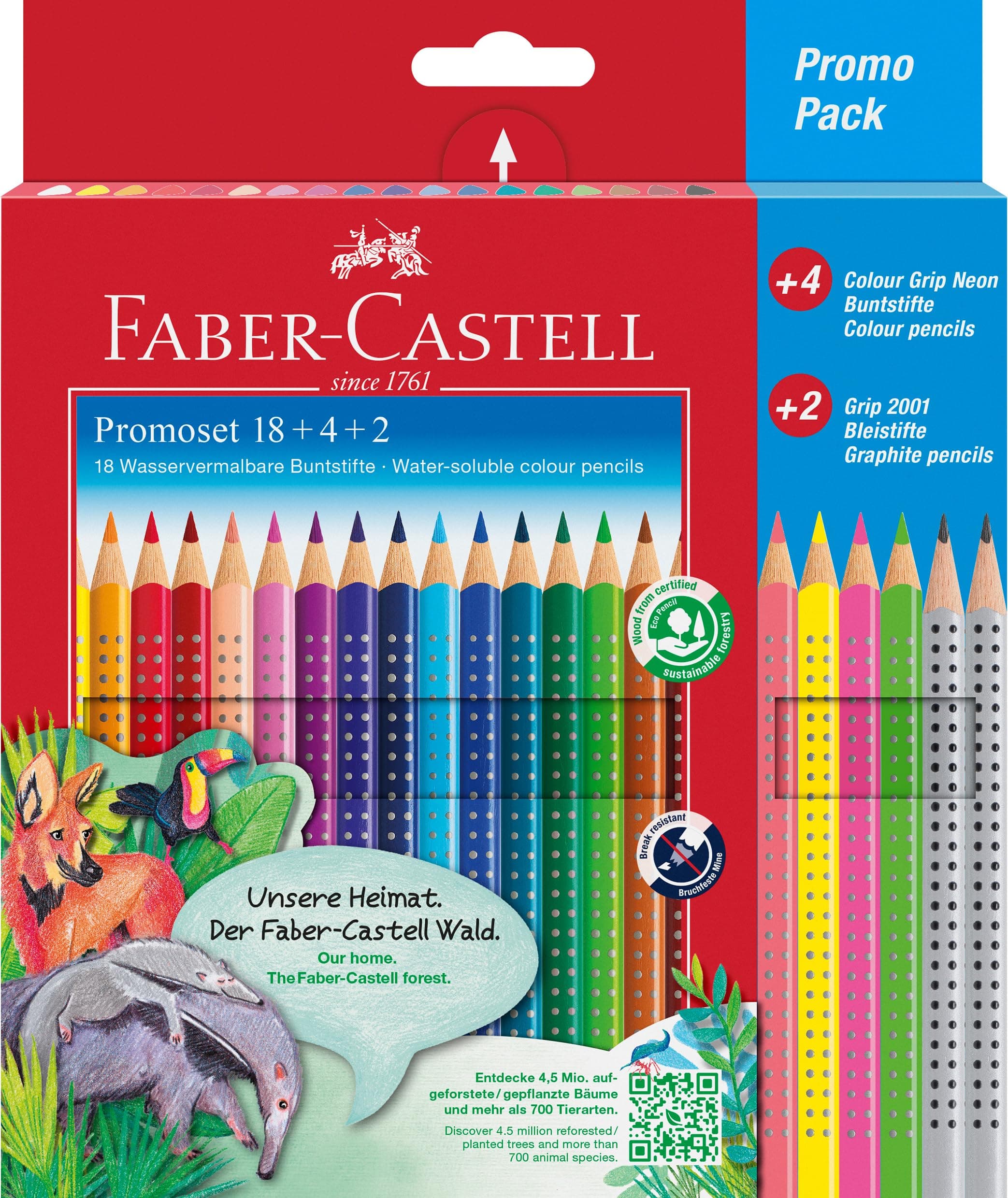 🌈 Faber-Castell Buntstifte Set für Kinder und Erwachsene 24-teilig 🖍️