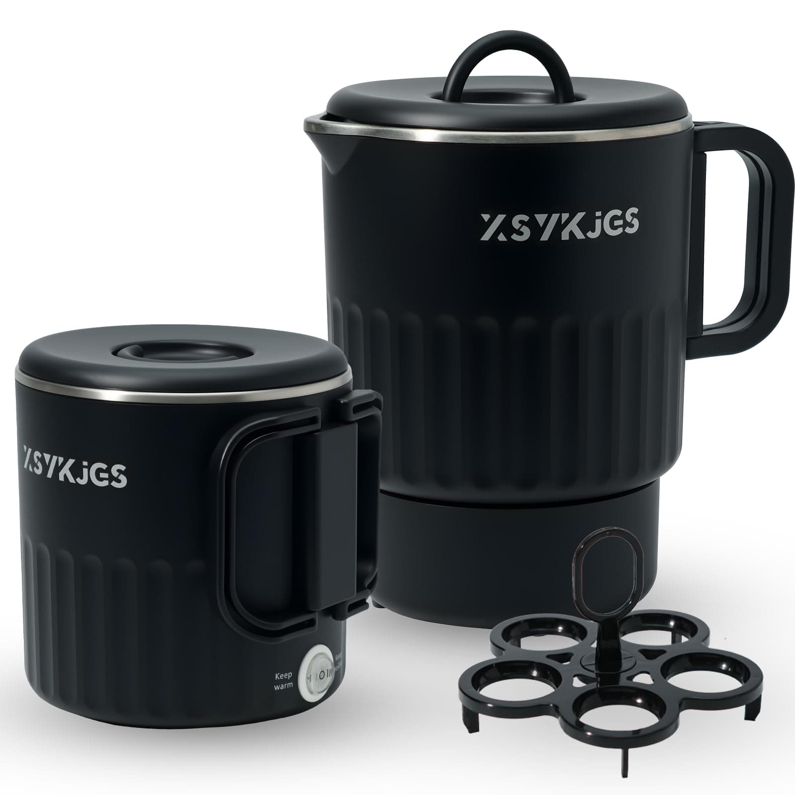 🔥 Angebot: Faltbarer Wasserkocher 1L Schwarz - Reise Camping Wasserkessel
