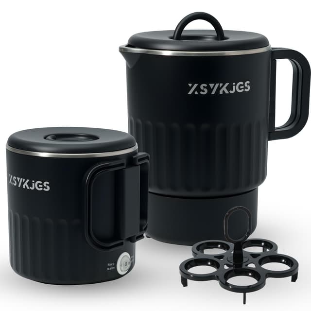🔥 Angebot: Faltbarer Wasserkocher 1L Schwarz - Reise Camping Wasserkessel