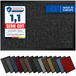 Angebot: Hochwertige Fußmatte grau schwarz 40x60cm groß Angebot bei HelloDeals