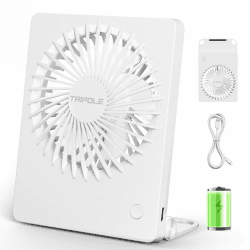 🌬️ TriPole Schreibtisch Ventilator: Batteriebetrieben & Tragbarer Mini-Ventilator