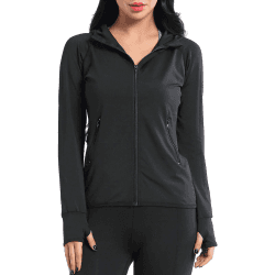 🏃‍♀️ AMZSPORT Damen Laufjacke Sportjacke Langarm Trainingsjacke Sweatjacke XXL 8003-schwarz