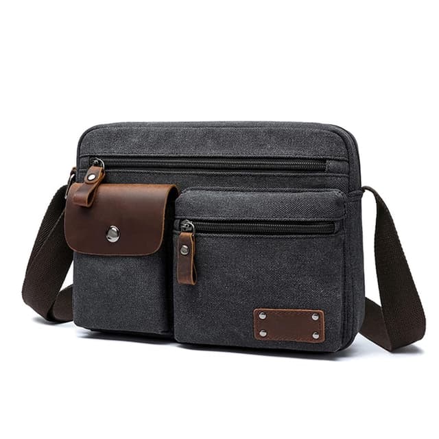 👜 iCozzier Leder-Tragetasche für Herren 🌟 Große Kuriertasche aus Canvas 🚀