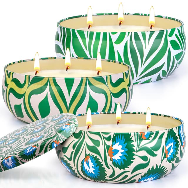 🕯️🏕️ 420Std Citronella Kerzen XXL Camping Candle für Garten Grill im Freien 3Pcs 🍃
