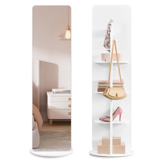 🌟 SONGMICS Ganzkörperspiegel mit Stauraum 🌟