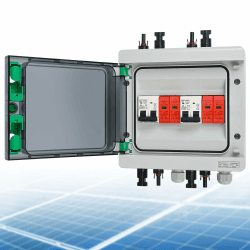 🌞 SROCHN Überspannungsschutz PV DC 32A 1000V Blitzschutz Leistungsschalter IP65 Wasserdicht 2 Strings 8 Module Solar PV Anschlusskasten DC 2-Strings 8M(QF)