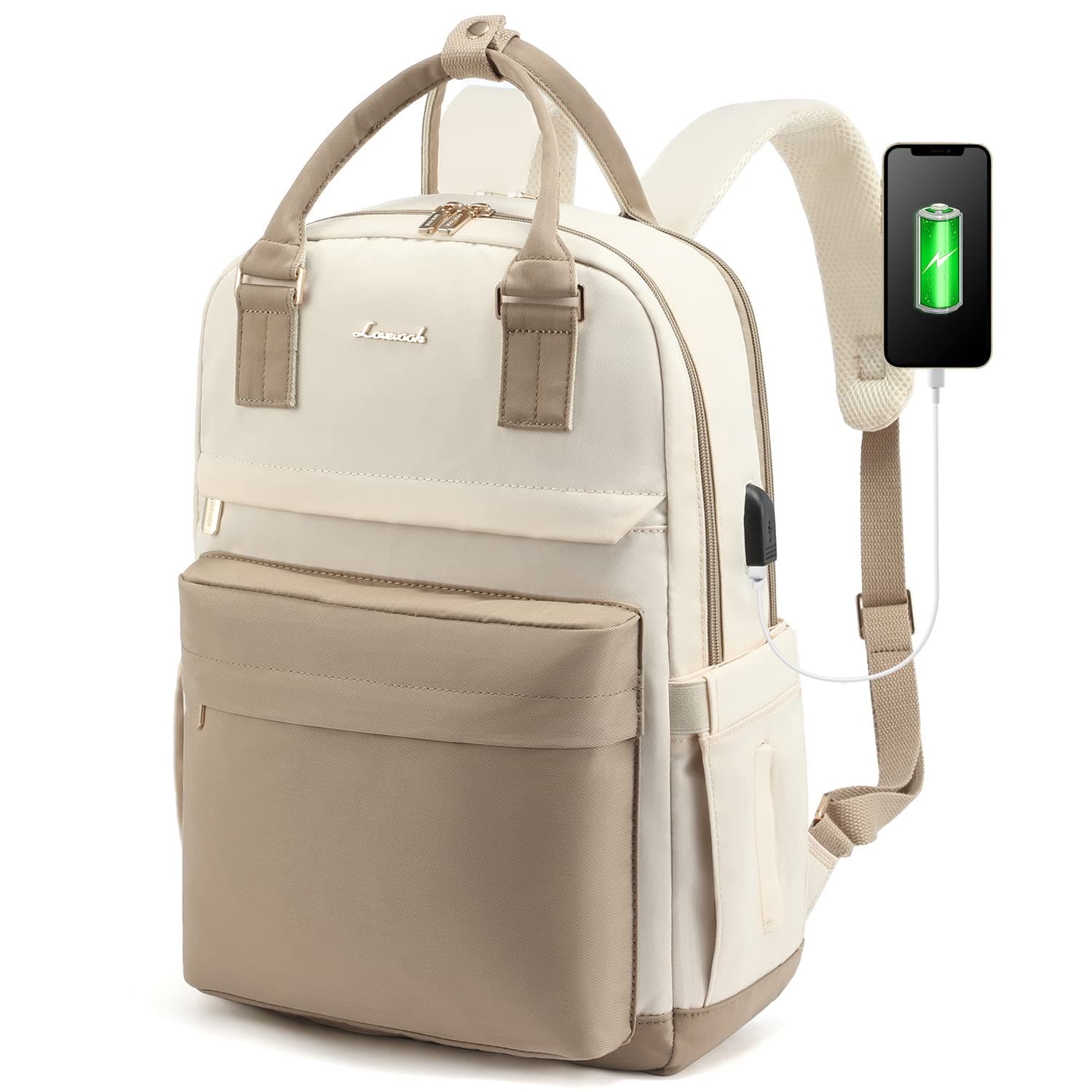 🎒 LOVEVOOK Rucksack Damen, 15,6 Zoll Laptop Schulrucksack Mädchen Teenager mit Laptopfach 🌟