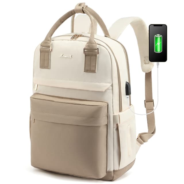 🎒 LOVEVOOK Rucksack Damen, 15,6 Zoll Laptop Schulrucksack Mädchen Teenager mit Laptopfach 🌟