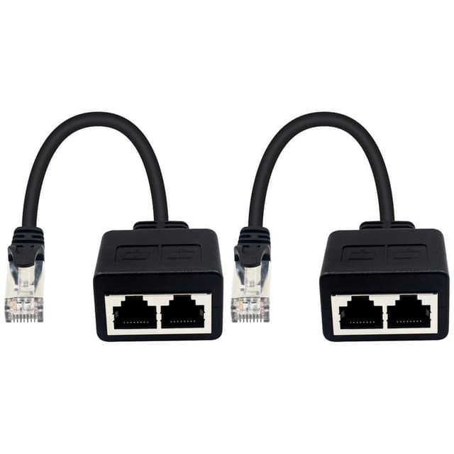 🔌 Duttek LAN Splitter 1 auf 2, RJ45 Adapter für Ethernet CAT 5/CAT 6 LAN