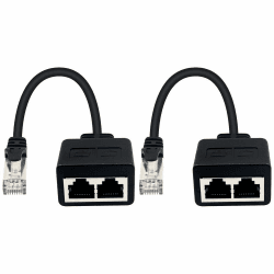 🔌 Duttek LAN Splitter 1 auf 2, RJ45 Adapter für Ethernet CAT 5/CAT 6 LAN