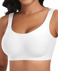 Nahtloser BH Damen Ohne Bügel Glatt Komfort Vollschalen Gepolstert Bustier Weicher BH Bequemer T-Shirt Soft BH Bra Bralette 🌸