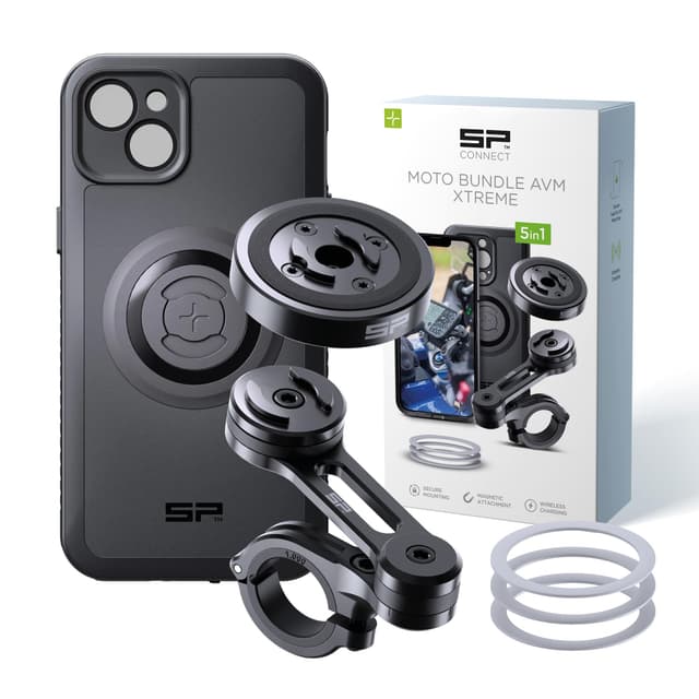 SP CONNECT Moto Bundle II AVM Xtreme | SPC+ | iPhone 14 Plus Handyhalter für Motorrad 🏍️📱