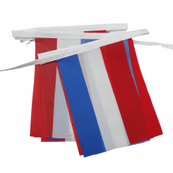 🇳🇱🎉 AZ FLAG - Fahnenkette Niederlande 6 Meter Mit 20 Flaggen - 21x14 cm - Holländische Girlande Flaggenkette 14 x 21 Cm Niederlande 1 Stück