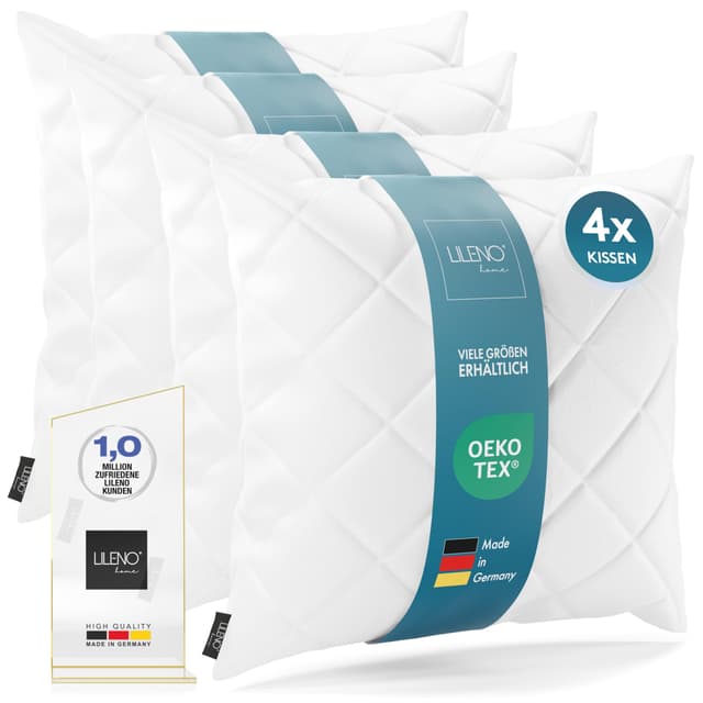 🌟 LILENO HOME 4er Set Kissenfüllung 40 x 40 cm - 95°C waschbares Innenkissen 🛋️